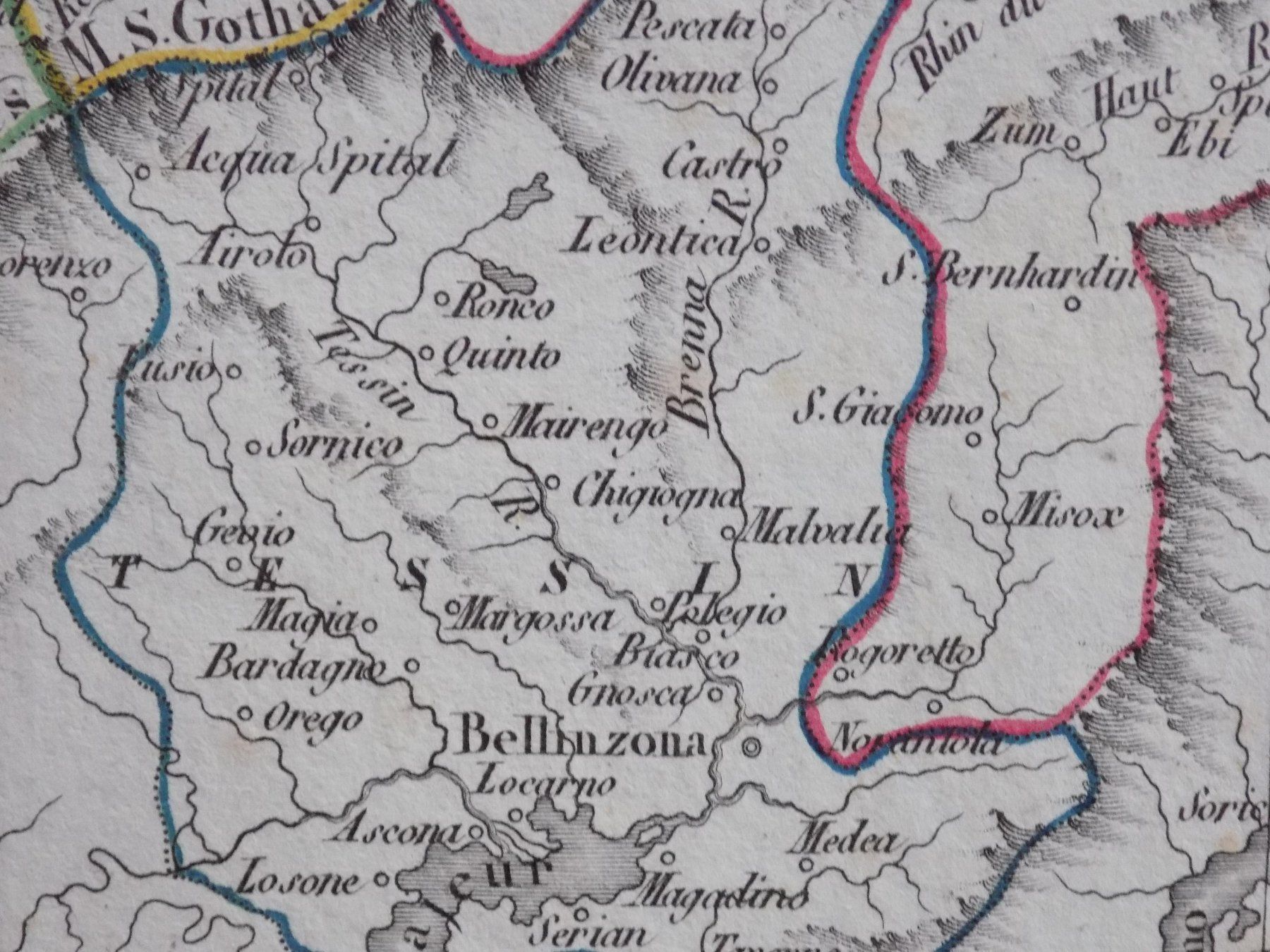 Cartes géographiques & atlas: Schweizerkarte mit Grenzkolorit – D'occasion à Risch par Rischli15 7