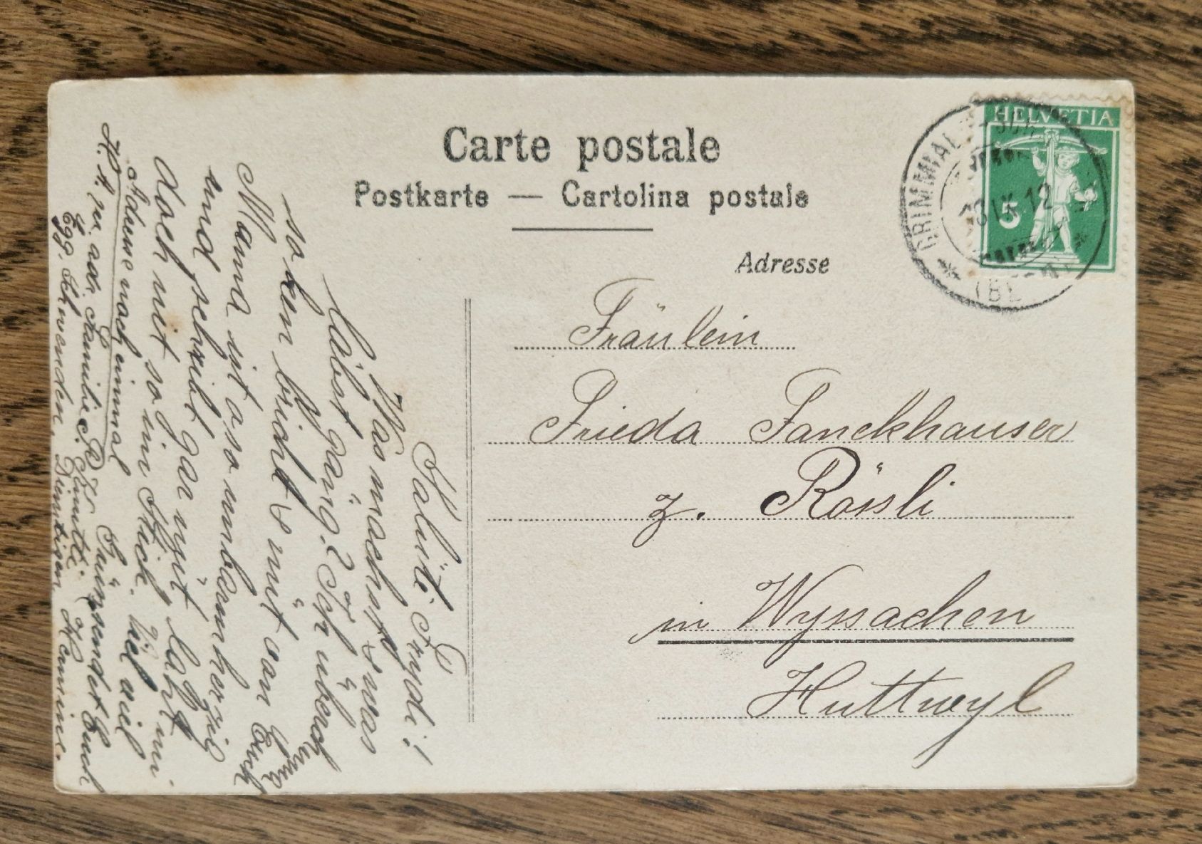 Cartoline postali: Diemtigtal, Grimalp 1912 – Usato da Ebikon venduto da Donar50 1