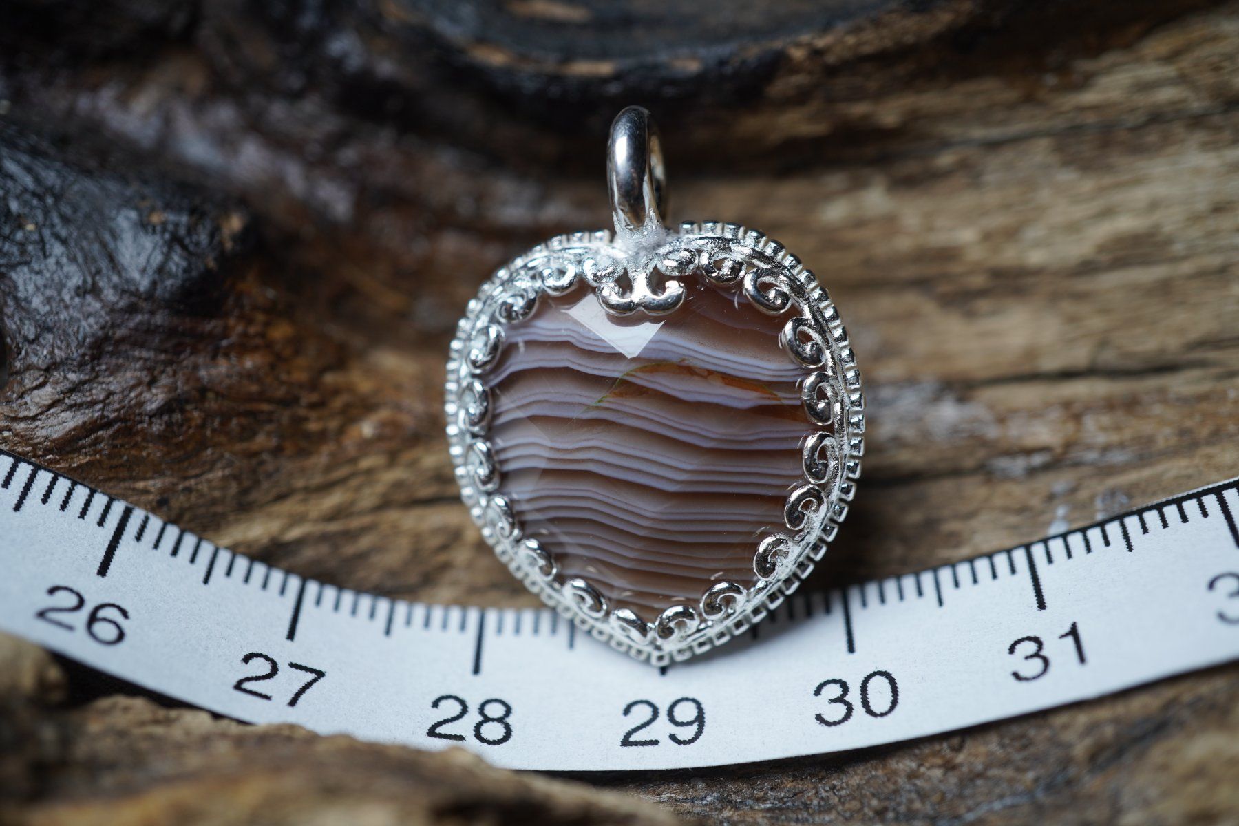 Ciondoli: Sardonyx  Herz    Anhänger   925 Silber – Nuovo e nell'imballaggio originale da Balgach venduto da top_silver