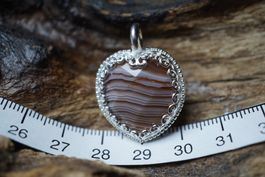Sardonyx  Herz    Anhänger   925 Silber