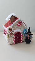 Maison en pain d'épice au crochet avec sorcière🧙‍♀️