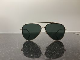 RayBan Aviator Sonnenbrille, Gold/Grün, Top Zustand!