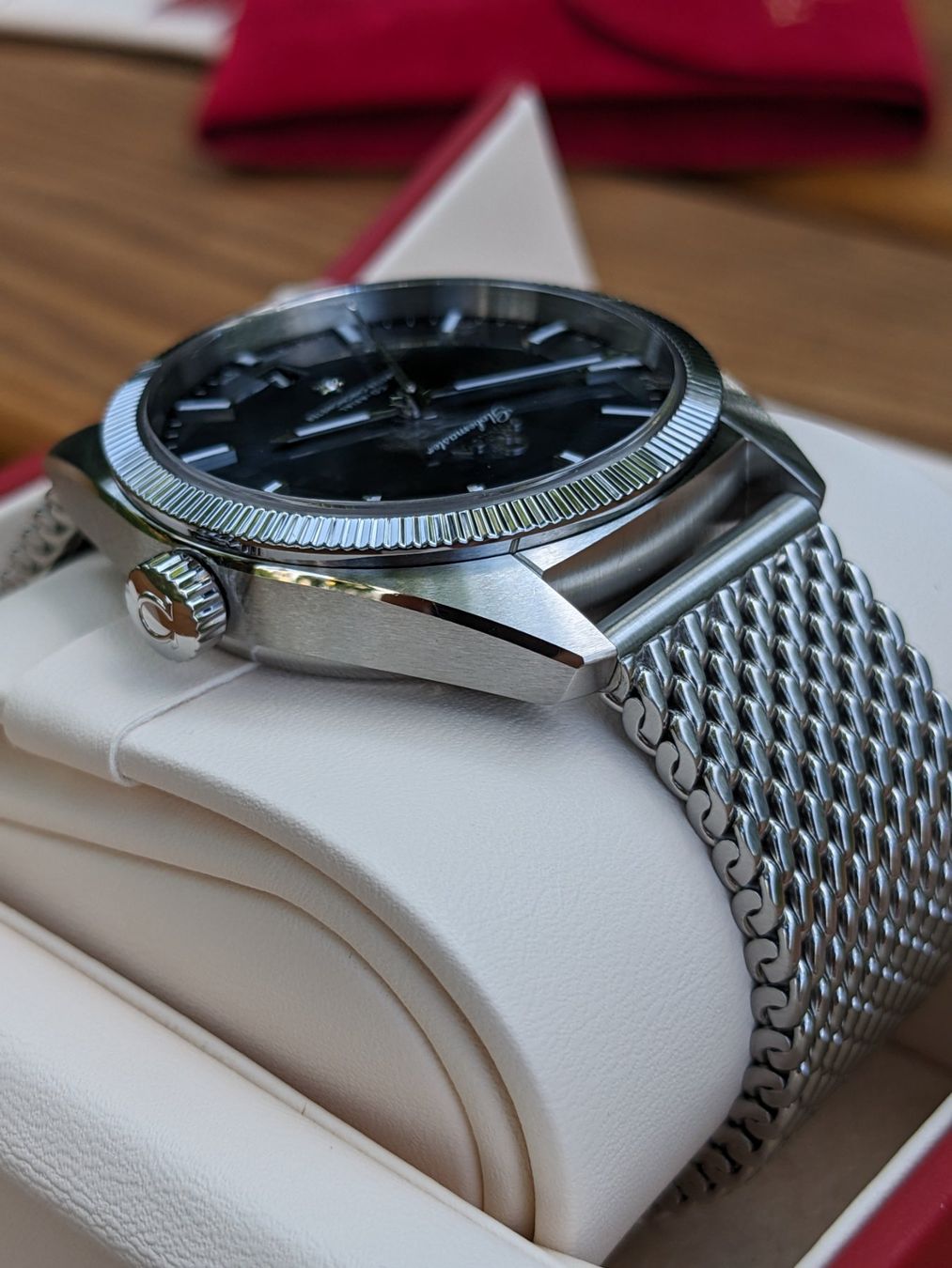 Omega Orologi: Omega Globemaster 130.33.39.21.03.001 mit Holzbox – Nuovo (secondo la descrizione) da Zuerich venduto da blo_qlp9 4