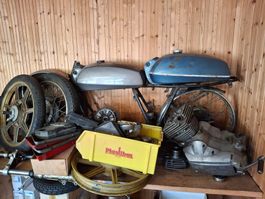 OLDTIMER MOTO MORINI 125H RAHMEN 6RÄDER MOTOR 2TANK GABEL