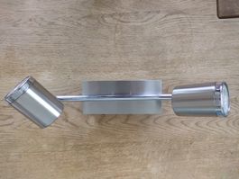2-light ceiling spotlight GU10 LED max 5W brushed nickel