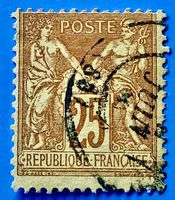 BRIEFMARKEN AUS Frankreich Frieden und Handel  gestempelt