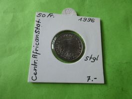 Central African States 1996 ,  50  Francs  stgl