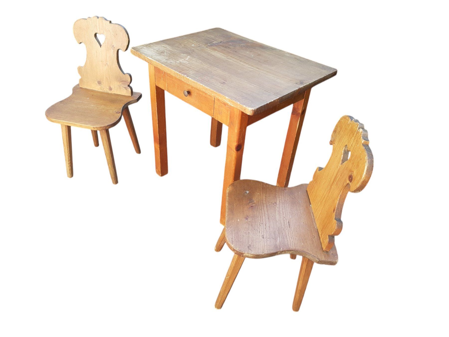Set di tavolo e panche: Kindertischchen + 2 Stühle 1940er – Usato da Mörschwil venduto da antiksalon21 2