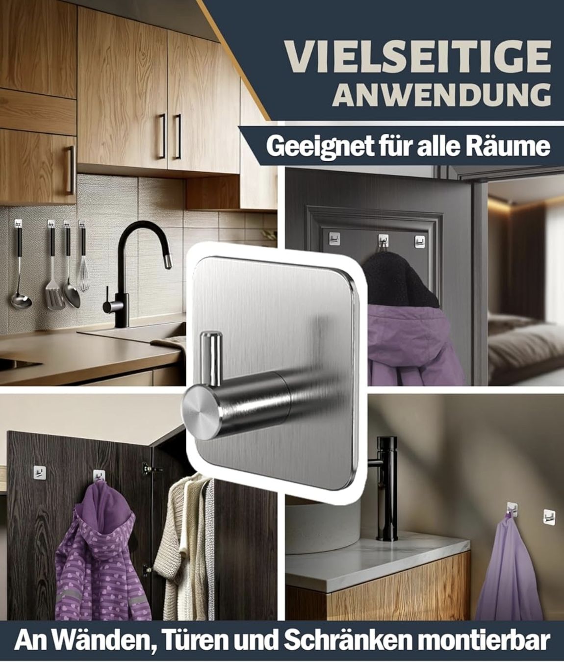 Ferramenta: Neu: 2x towel hooks – Nuovo e nell'imballaggio originale da Büsserach venduto da mis_fg52 3