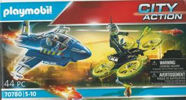 PLAYMOBIL  CITY ACTION 70780 JET DELLA POLIZIA E DRONE new