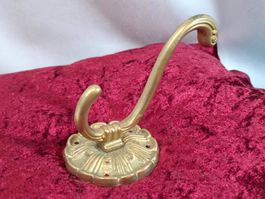 1 schöner Vintage Kleider Haken, Messing (3807#AEW0)
