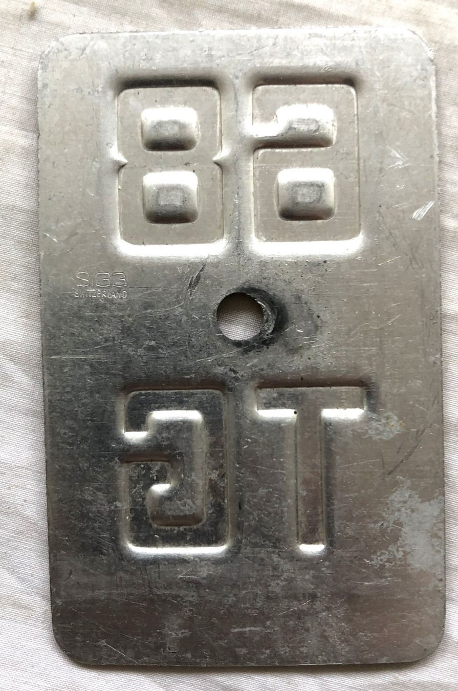 Insegne: Velo - Nummernschild - TG 68 – Usato da Schaffhausen venduto da durruti 1