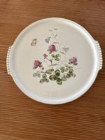 Handbemalte Servierplatte,vintage, 32cm, Sommerdekor🍀🦋