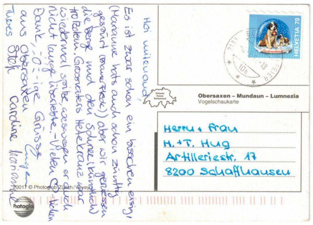 Cartoline postali: Obersaxen - Pistenplan – Usato da Binningen venduto da Mountainrider 1