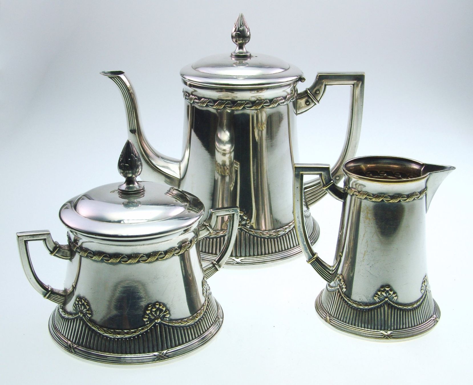 WMF Set di piatti: WMF Kaffee - Servier Set versibert jugendstil Straussenpunze – Usato da Langenthal venduto da TolleGeschenke2026 1