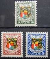 Liechtenstein Kat. 75-77 * 1927 Kat. 35 Euro