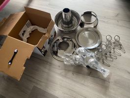 Fondue Set Bratpfanne Pfanne Topf Teller Kochtopf