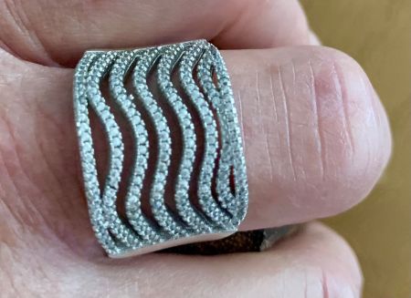 NEU Band Memory Ring Silber Sterling Gr. 21/22=66 NEU
