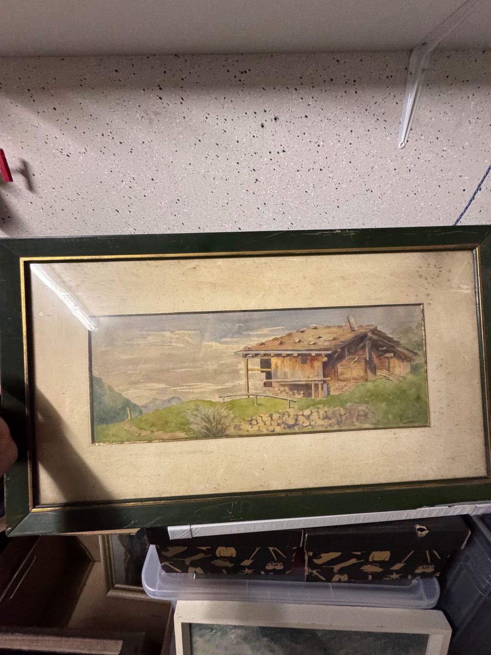 Tableaux: Original Aquarell Berghütte handsigniert – Neuf (Voir description) à Zunzgen par noa_wd92