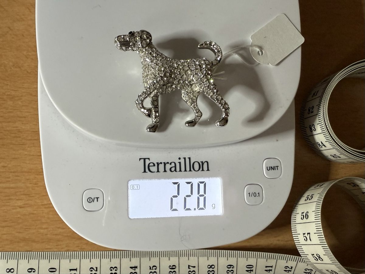 Spille & Fermagli: Vintage-Brosche in Hundeform mit Strasssteinen – Usato da Lamone venduto da LaCantinaMagica 9