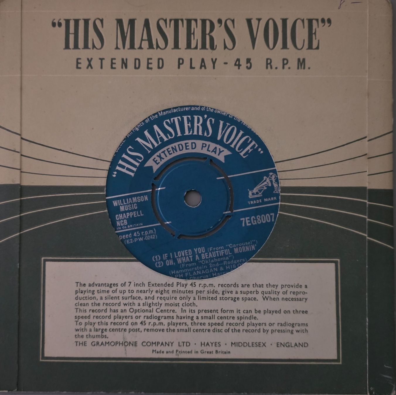 Schallplatten: Ralph Flanagan & His Orch. Single – Some Enchanted Evening – Gebraucht aus Root von atelier22 1