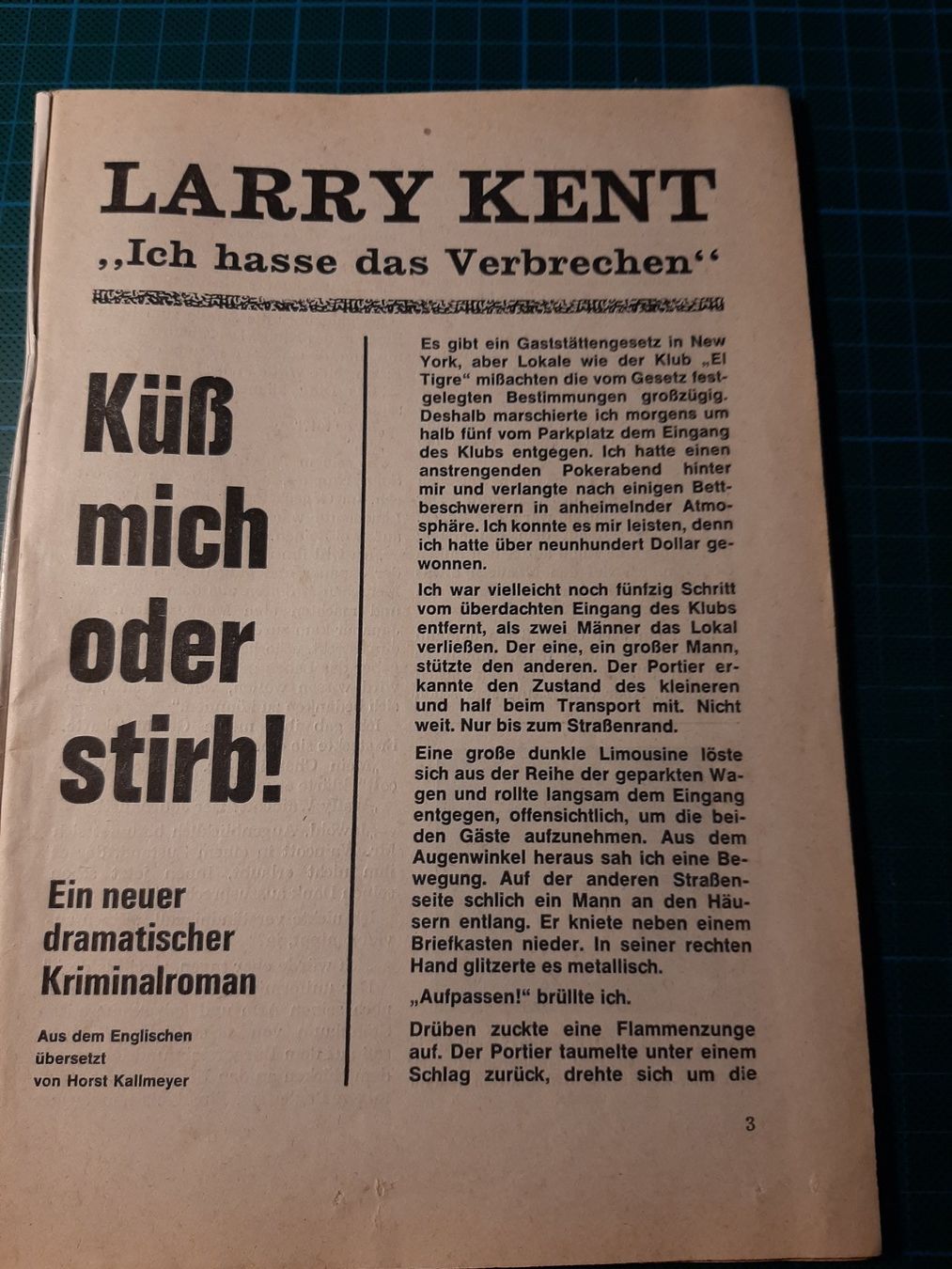Libri: Larry Kent, Küss mich oder stirb. Kriminalroman – Usato da Basel venduto da kouki51 1