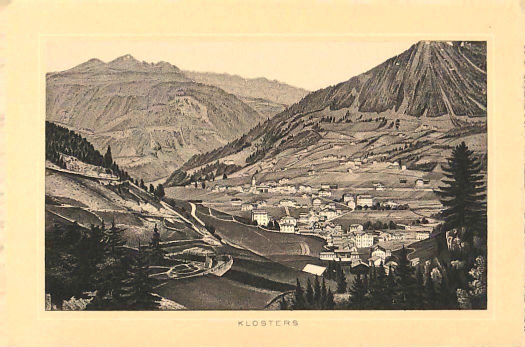 Incisioni: Klosters Chromlithographie um 1890 – Usato da Rafz venduto da Helvet32