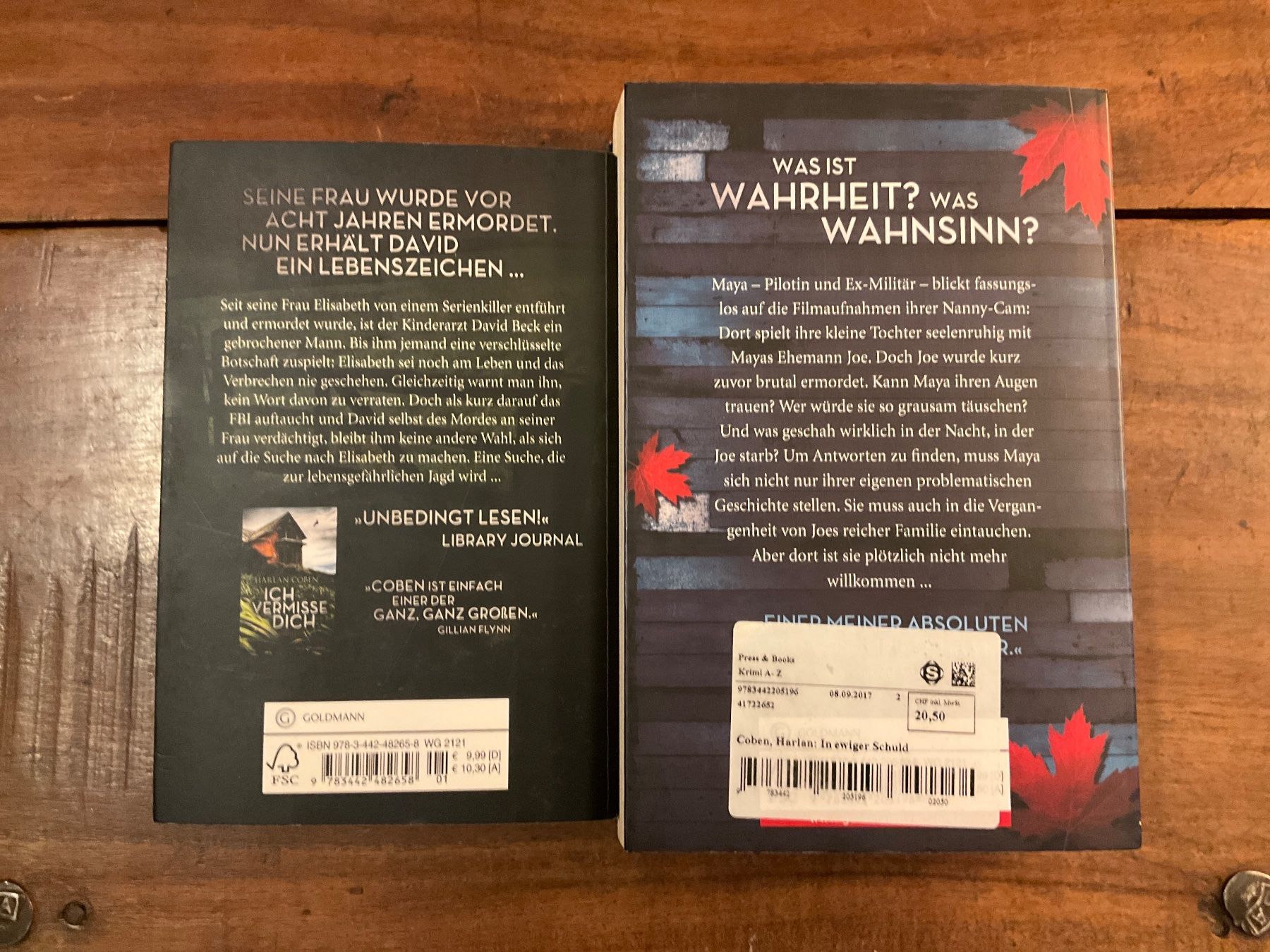 Libri: Thriller Harlan Coben - 2x – Usato da Avenches venduto da Lactobacille 1