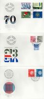 6 Erstagsbriefe CH FDC Kompletter Jahrgang 1970