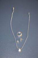 Set 5-teilig, Silber, Zirkonia, Gr. 100