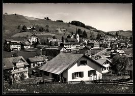 AK Waldstatt /App., Ortsansicht mit Häusern und Kirche