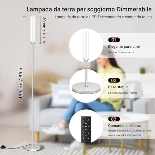 Lampade: Stehlampe Grau – Nuovo e nell'imballaggio originale da Hundwil venduto da Stallone5 5