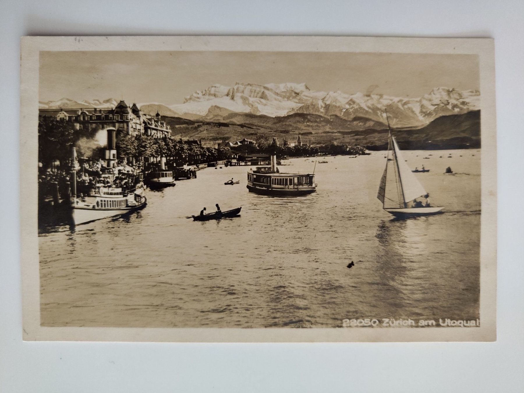 Ansichtskarten: Dampfschiffe, Zürichsee, Utoquai  dat. 1928? – Gebraucht aus Ohmstal von Lebensfreude05