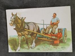 Litho Werbe PK / Bucher Traktoren Landwirtschaft ca. 1940