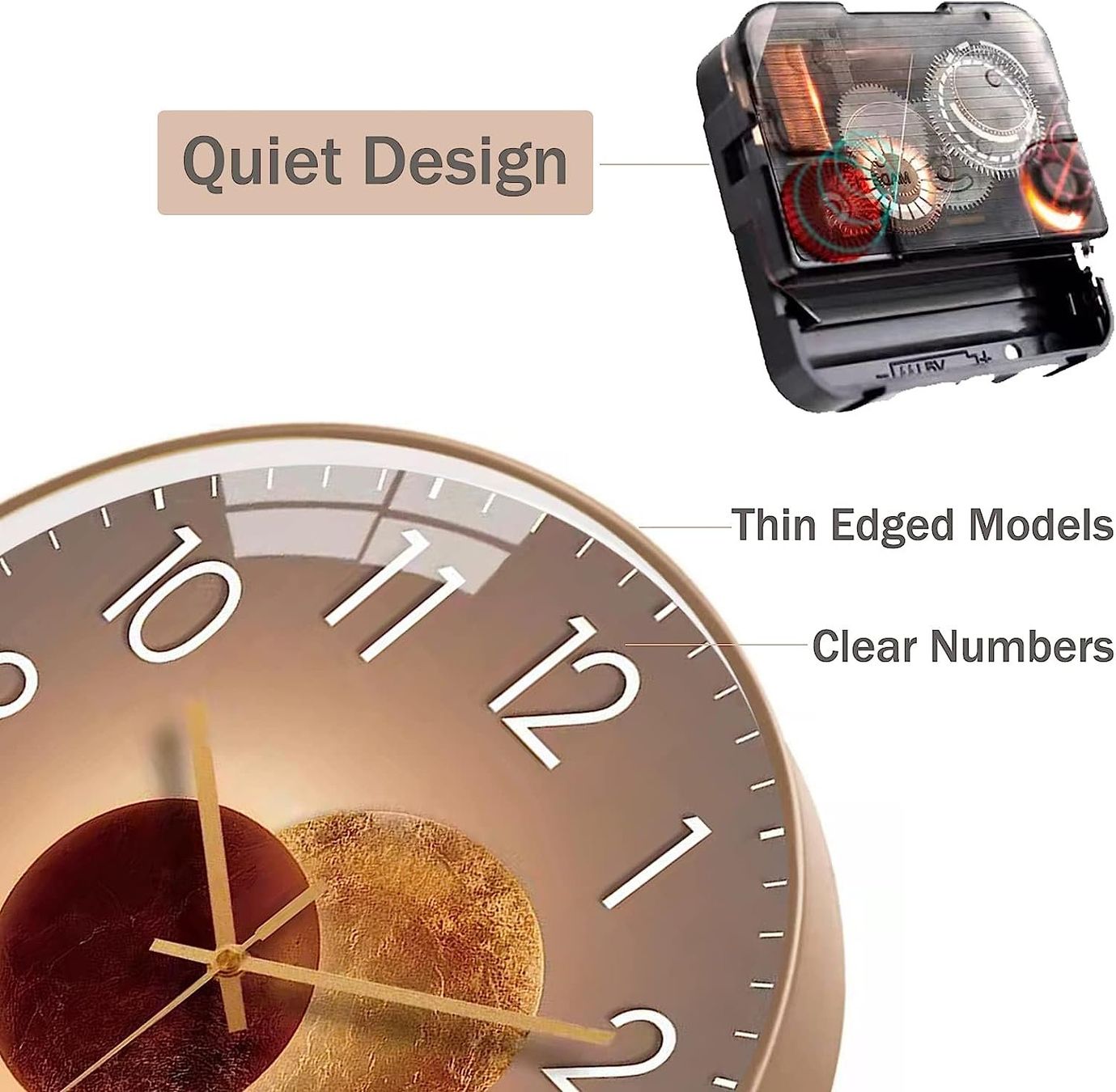 Stand- & Wanduhren: 30cm Modern Quartz Lautlos Wanduhr – Neu und originalverpackt aus Nuglar von SaleRitter 4
