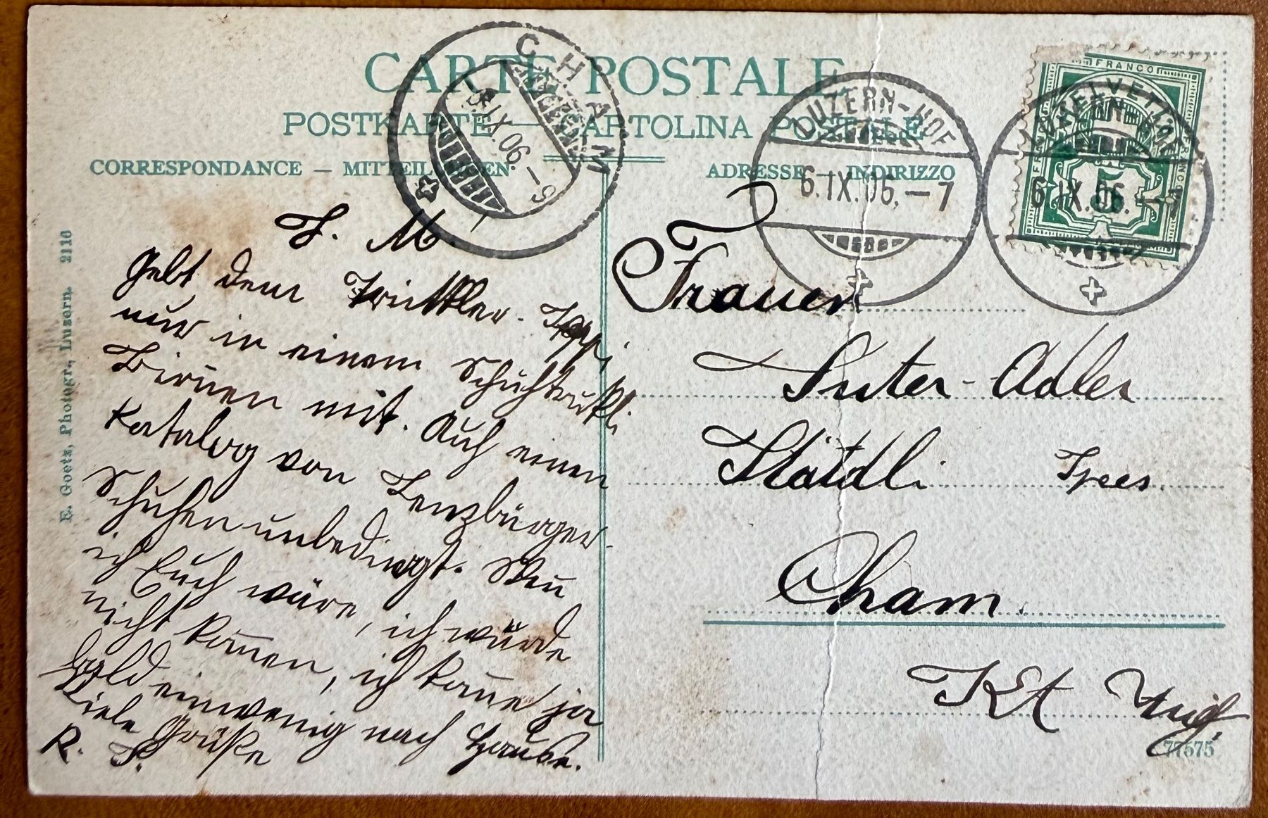 Cartoline postali: Luzern - Spreuerbrücke 1905 – Usato da Lutry venduto da Ediego 1