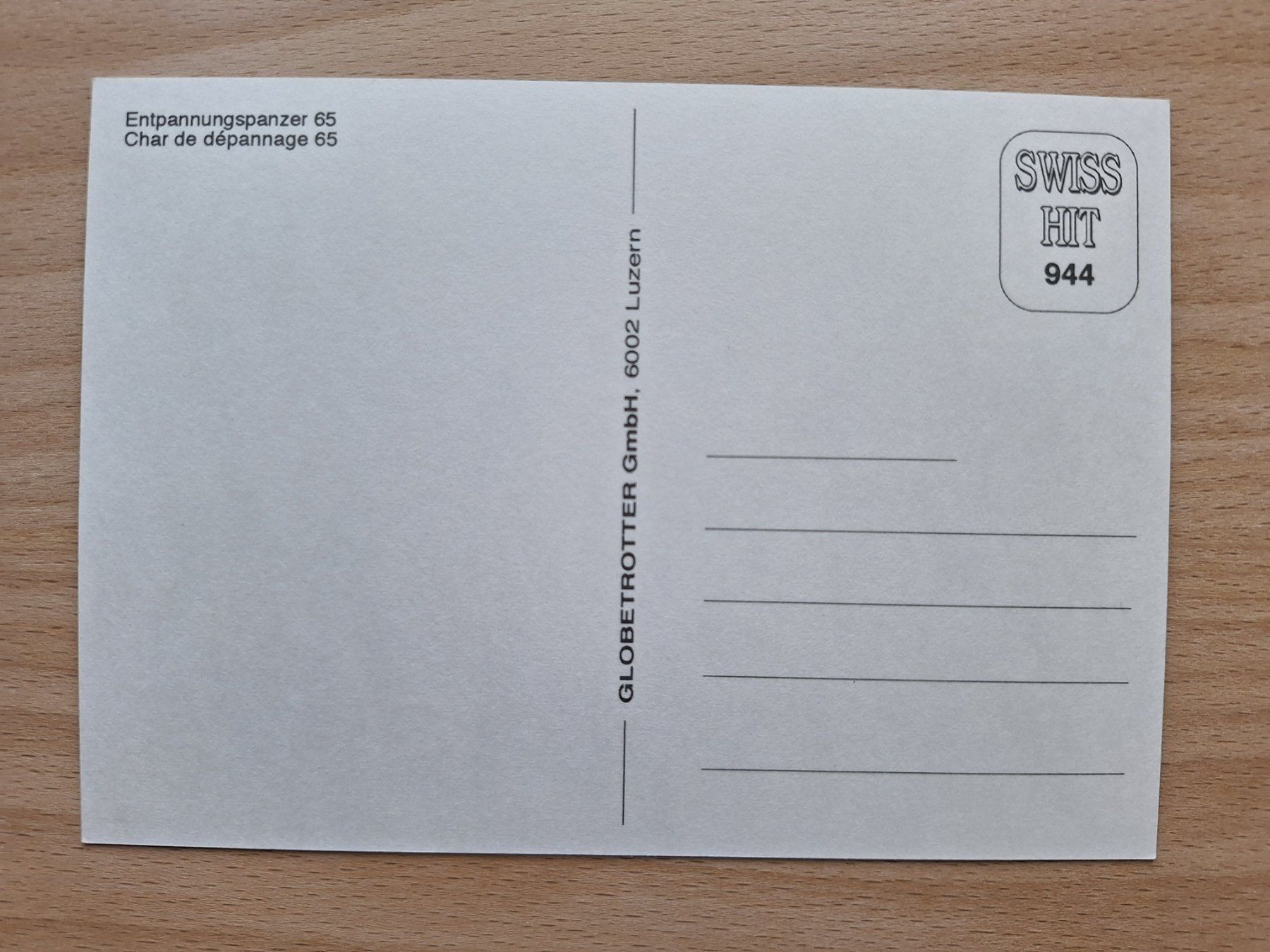 Cartoline postali: AK Militär Schweiz, Entpannungspanzer 65 – Usato da Lohn-Ammannsegg venduto da Beo71 1