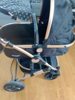 Poussette 3 en 1 GONSER noire et or pour toutes saisons- ...