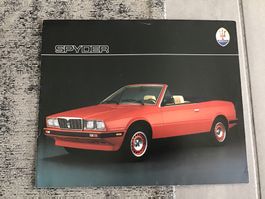 Maserati Spyder Faltprospekt 4 Seiten in deutscher Sprache
