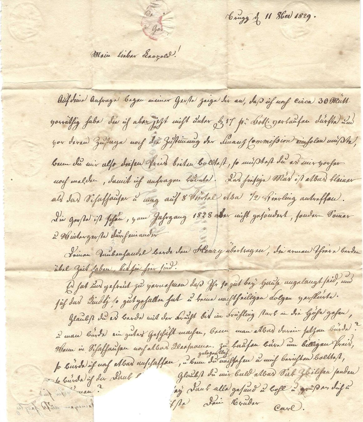 Alle Briefmarken: Faltbrief Brugg - Benken 1829 – Neu und originalverpackt aus Wildhaus von Brunphil 2