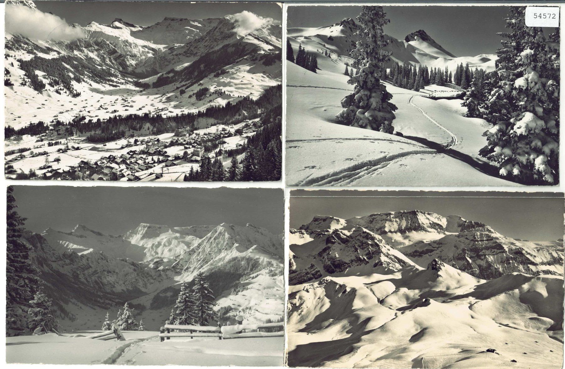 Cartoline postali: 4 AK - Adelboden - Photo: E. Gyger – Usato da Ettingen venduto da Kartenplanet