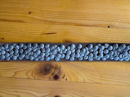 Neu Ledergürtel braun mit Metallaufschlägen 90 cm