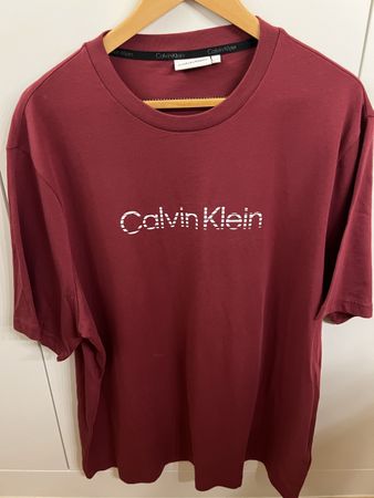Calvin Klein T-Shirt Weinrot Grösse XXL