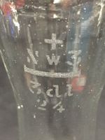 Antike Schweizer Glasflasche aus 1924