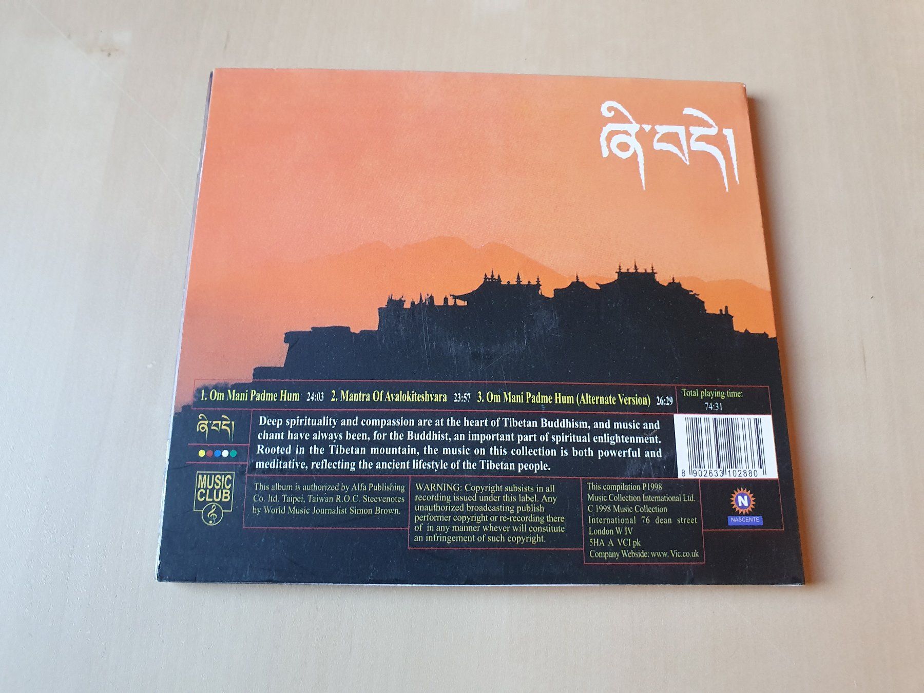 CD: Tibetan Incantations – Usato da Stansstad venduto da collectorsshop 1