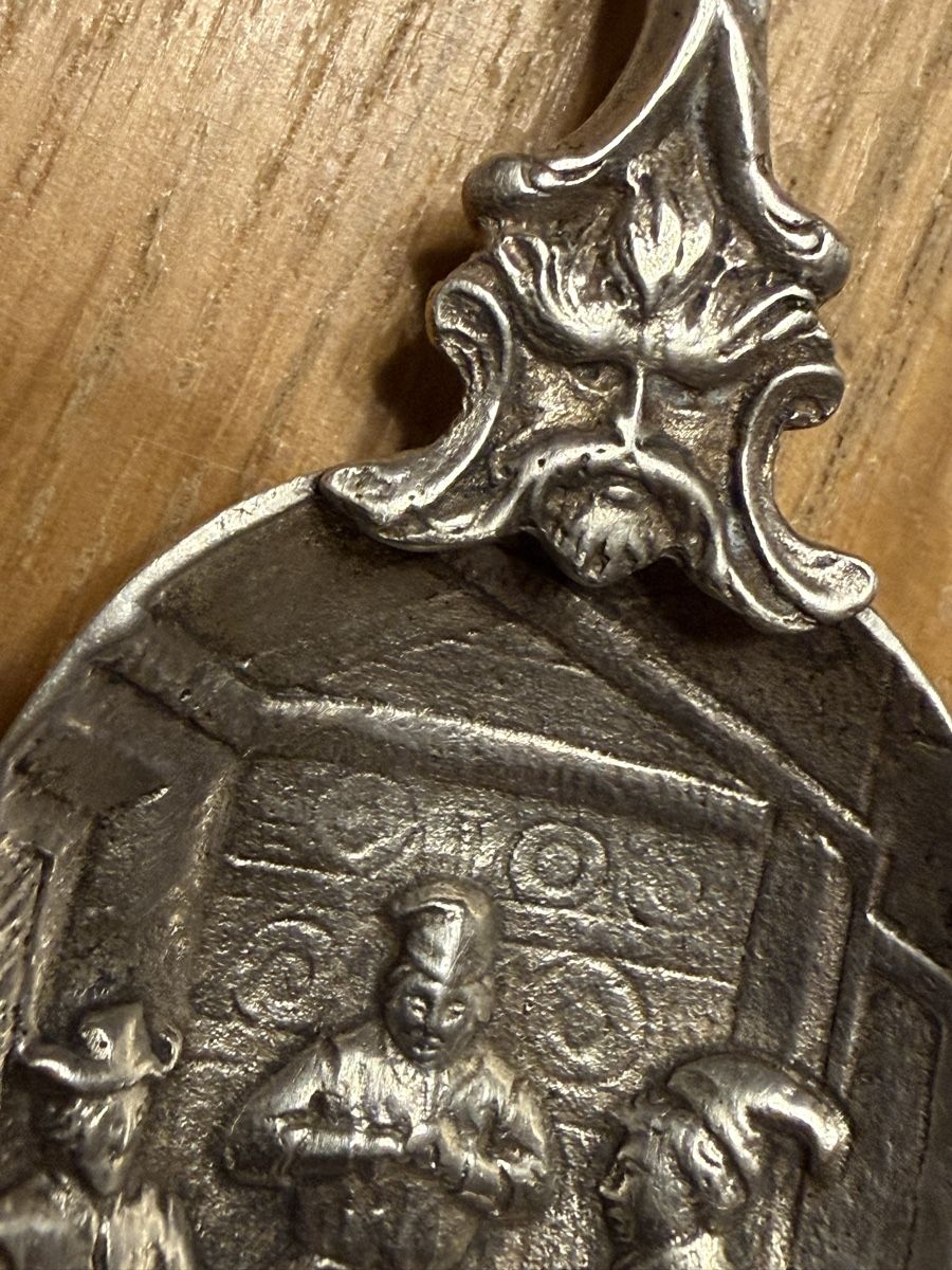Cucchiai: Antiker vermutlich Silber Löffel mit Schiff Kaffelöffel – Usato da Goldach venduto da Messerguru 5