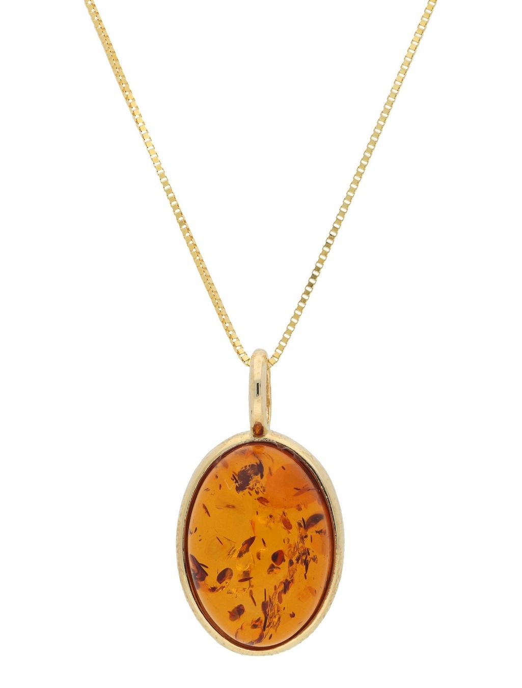 Catenine: Kette mit Anhänger Bernstein – Nuovo e nell'imballaggio originale da Hemmental venduto da Royalgold