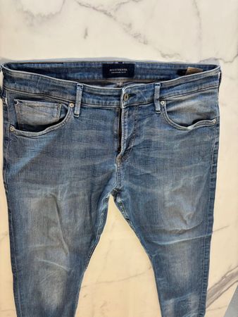 Jean stretch homme/en denim bleu clair marque Scotch & Soda