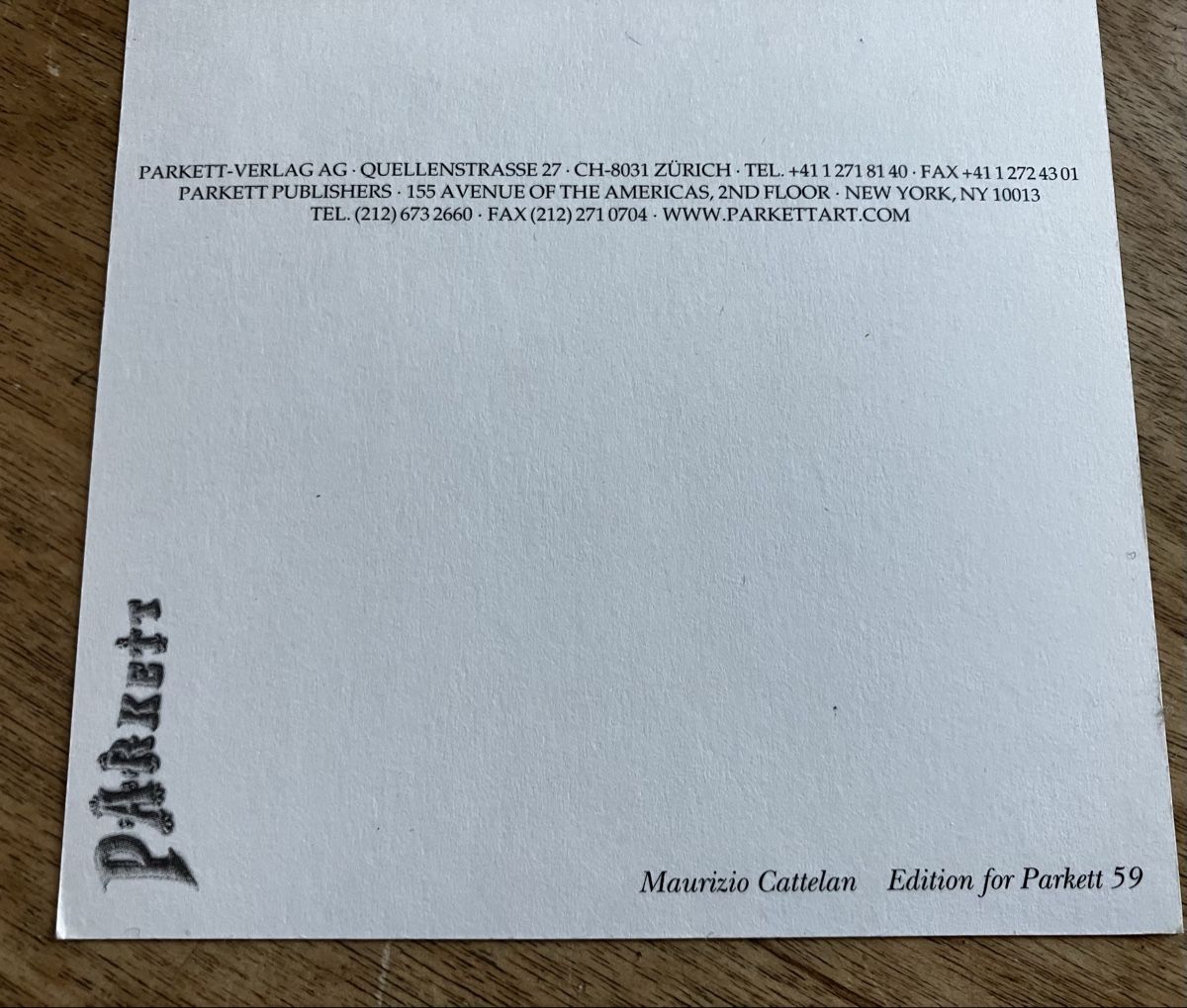 Cartoline postali: AK Maurizio Cattelan – Nuovo (secondo la descrizione) da Buchs AG venduto da Allerleis 2