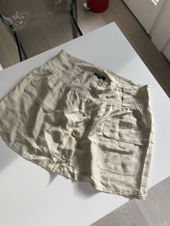 BURBERRY JUPE BEIGE SOIE FEMME (TAILLE-38)